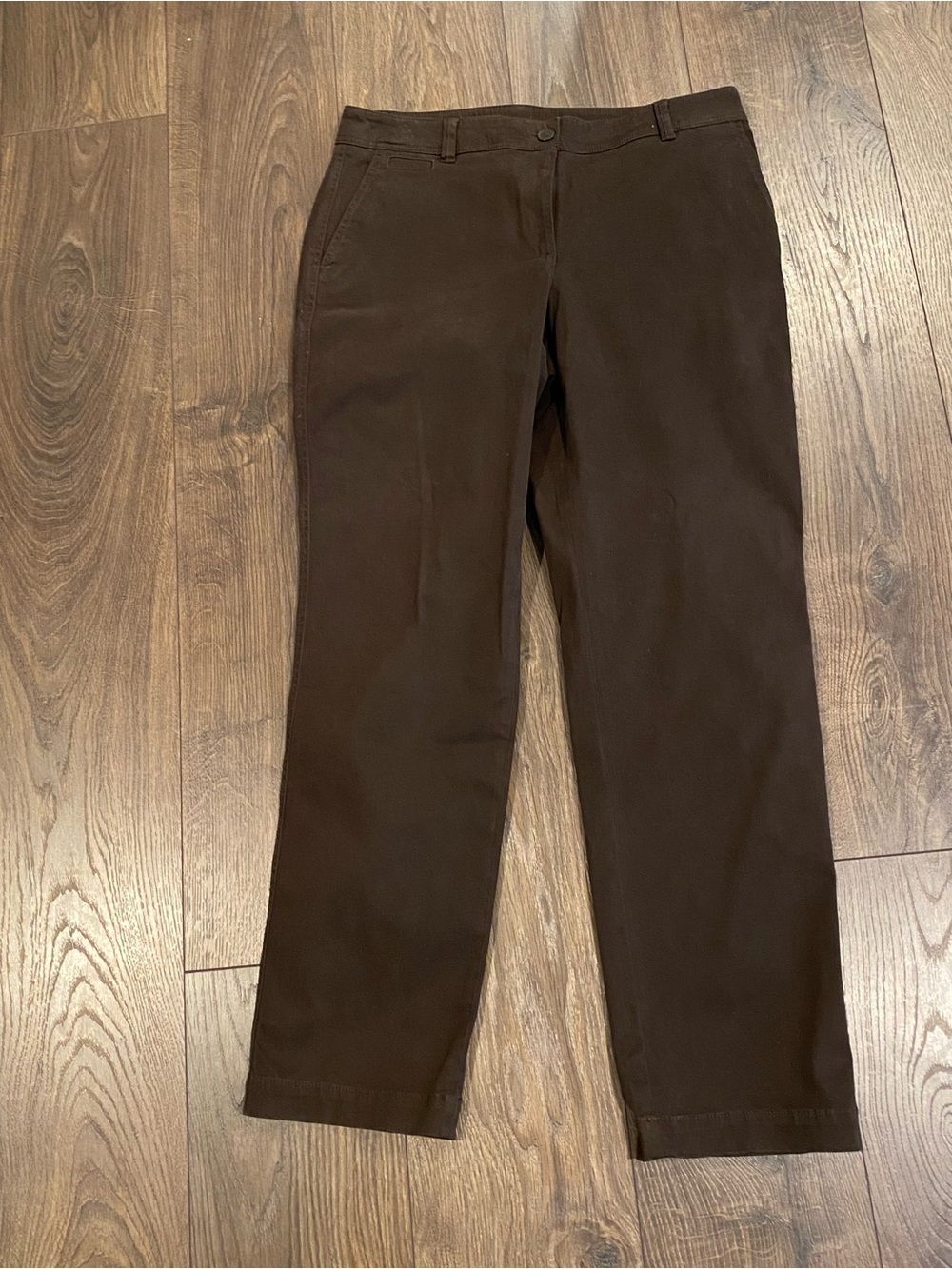 Talbots Dark Brown Perfect Chinos Curvy